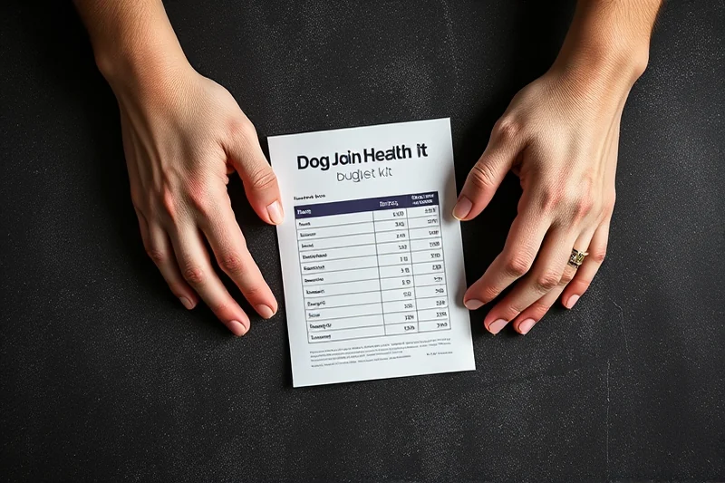 dog joint health budget printable — Dog Joint Health Budget Printable (the finished result)